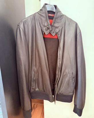 Giacca in Pelle Nera Stewart - Modello Bomber