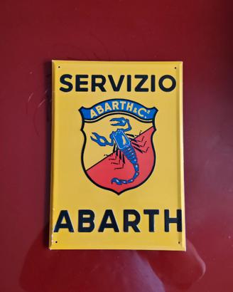 Insegna targa vintage servizio Abarth