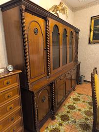 GRANDE CREDENZA VETRINA CLASSICA IN LEGNO