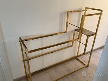 Libreria/ consolle ottone