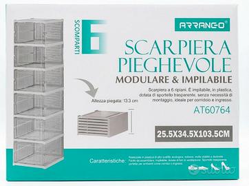 Scarpiera Pieghevole 6 Ripiani Salvaspazio.