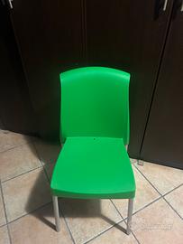 4 sedie plastica colorate