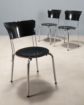 Tre Sedie 'Ibisco' di Giuseppe Raimondi - Anni 80