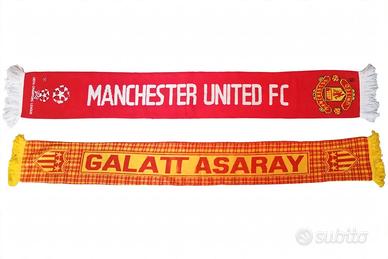 2 Sciarpe Calcio Galatasaray + Manchester Unitedn