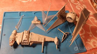 Star Wars modelli Tie Interceptor e B-wing