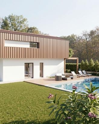 Villa con 600 mq giardino