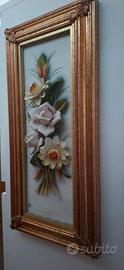 Quadro con ceramica di capodimonte 