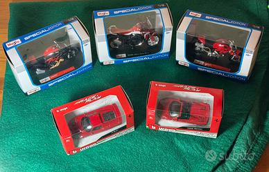 Modellini da collezione Burago e Maisto con box
