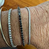 BRACCIALE TENNIS DI DIAMANTI NERI