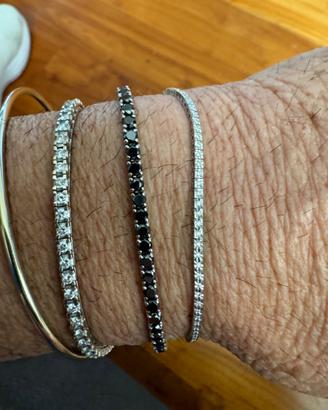 BRACCIALE TENNIS DI DIAMANTI NERI