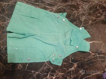 Salopette verde prenatal 12/18 mesi