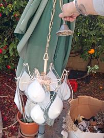 lampadario con gocce in murano