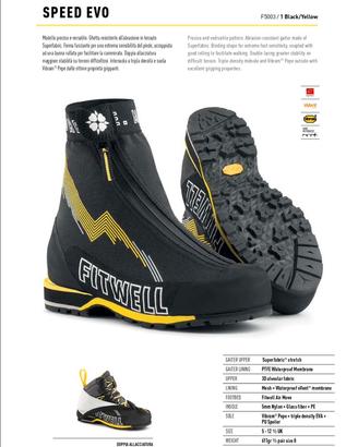 Scarpa gamascha Fitwell speed Evo
