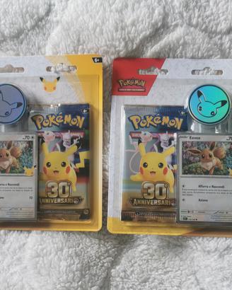 Pokémon 30° Anniversario  2 confezioni con 2 +ge+E