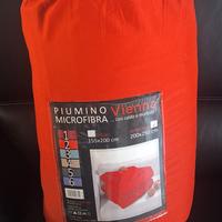 Coperta piumone matrimoniale rosso