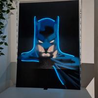 Quadro stencil con led Batman 50x70