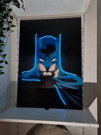 Quadro stencil con led Batman 50x70