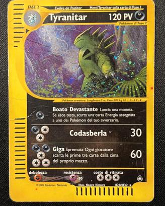 Carta Pokemon Tyranitar Holo Set Aquapolis