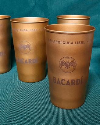 6 Bicch. BACARDI RUM Cuba Libre Nuovi 