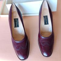 Décolleté vintage in vera pelle nr. 39