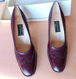 Décolleté vintage in vera pelle nr. 39