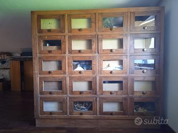 Grande mobile industriale cassettiera inizio 1900