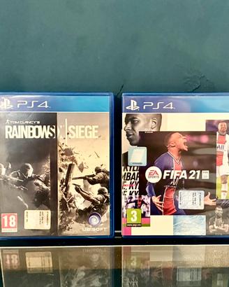 Giochi PS4 -Mafia III, Rainbow Six,FIFA 21,FIFA 20