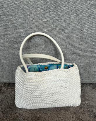 Borsa in cotone bianco