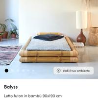 Letto futón in bambú