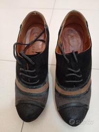 scarpe pelle caffè noir n.38