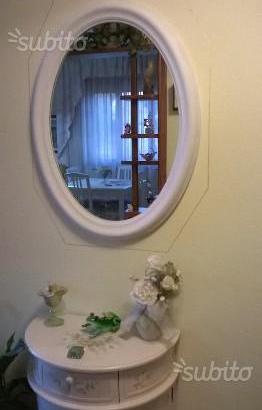 Specchio Cornice Bianca Shabby Chic