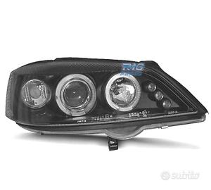 FARI OPEL ASTRA G 97-04 ANGEL EYES LED FONDO NERO