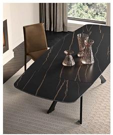 TAVOLO 90X160 ALLUNG.240 CAPODARTE SPIDER NERO POR