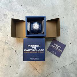 OMEGA SWATCH Earthphase Moonshine Gold BLU NUOVO 