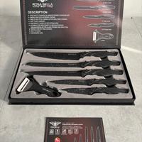 Set 6 pezzi Coltelli professionale Neri - Nuovo