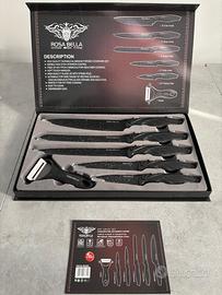 Set 6 pezzi Coltelli professionale Neri - Nuovo