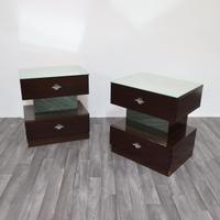 Coppia Di Comodini Ebano Macassar Cubic Design