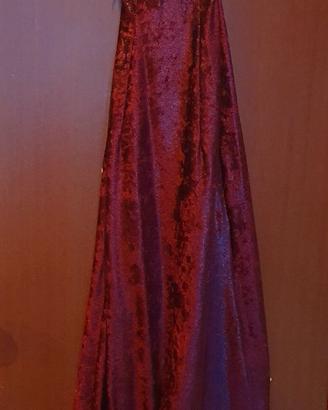 Vestito da sera anni 40' con vere piume di struzzo