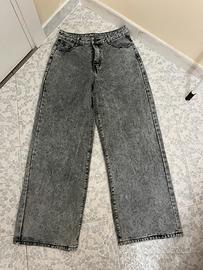 jeans grigio alta vita