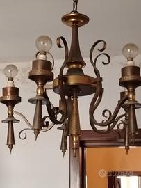 lampadario in ottone 