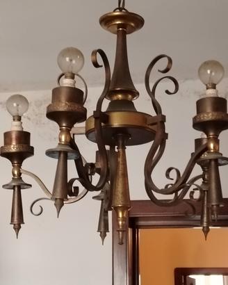 lampadario in ottone 
