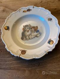 Piatto da parete con disegno gatti