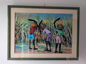 Quadro Originale Arte Folk Giamaicana