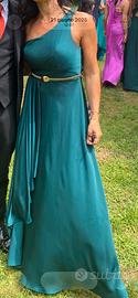 Abito donna cerimonia  S colore verde smeraldo