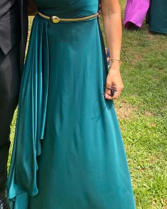 Abito donna cerimonia  S colore verde smeraldo