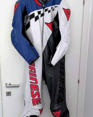Tuta in Pelle Intera Dainese (Tg. 58) + Paraschien