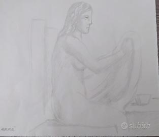 Disegno a matita attribuito a Carlo Carrà 