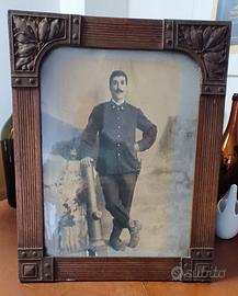 QUADRO RITRATTO FOTOGRAFICO MILITARE PRIMA GUERRA