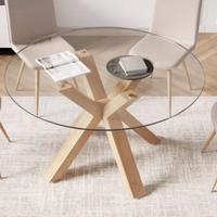 Tavolo rotondo in vetro