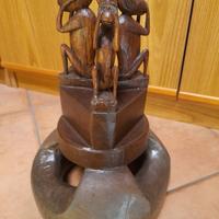 Scultura africana trofeo scimmiette